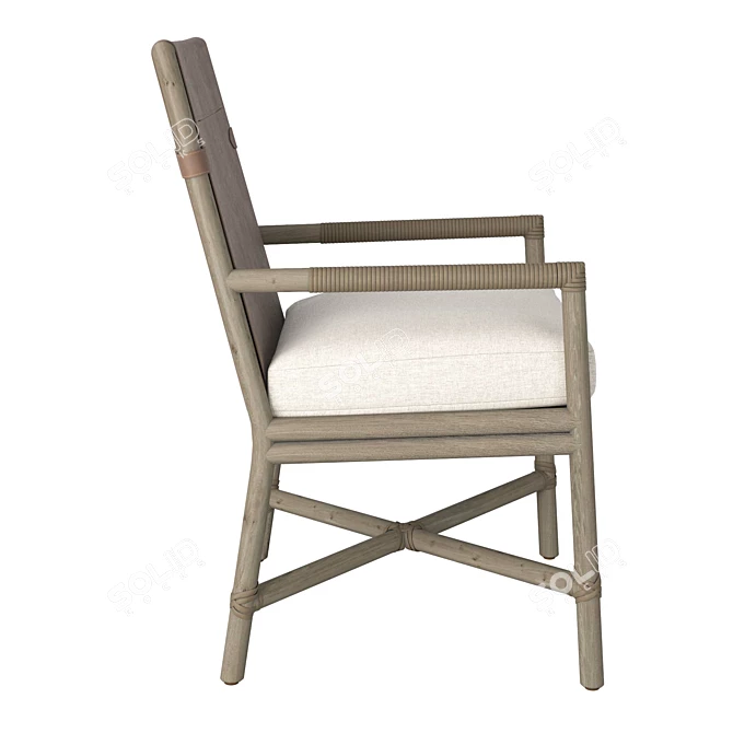 Elegant Bercut Dining Armchair 3D model image 4