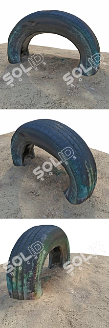 High-Quality Car Tire: 8K Texture 3D model image 3