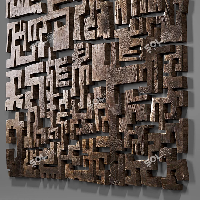 Modern Wall Sculpture 3D model image 2