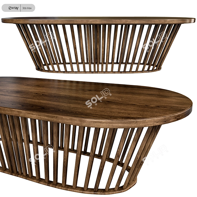 Elegant Memphis Luxury Table 3D model image 1