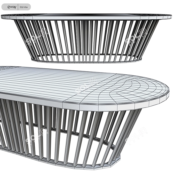 Elegant Memphis Luxury Table 3D model image 3