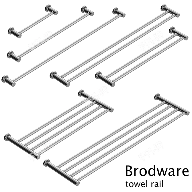 Brodware Brolif Plus Towel Rails 3D model image 1