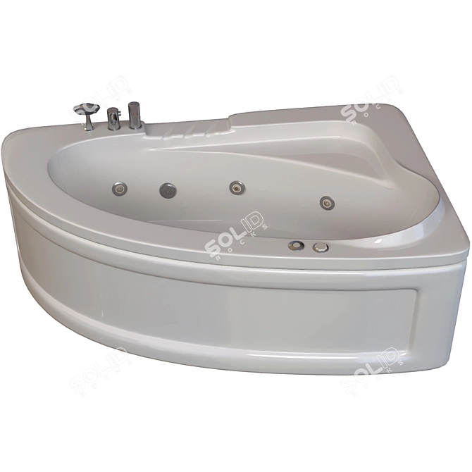 Elegant Ariana Bathtub 3D model image 3