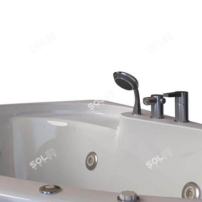 Luxurious Bathtub: Ariana 701 3D model image 4