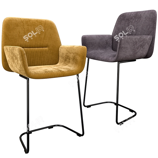 Nuez Chair: Modern, Stylish, and Comfortable 3D model image 1