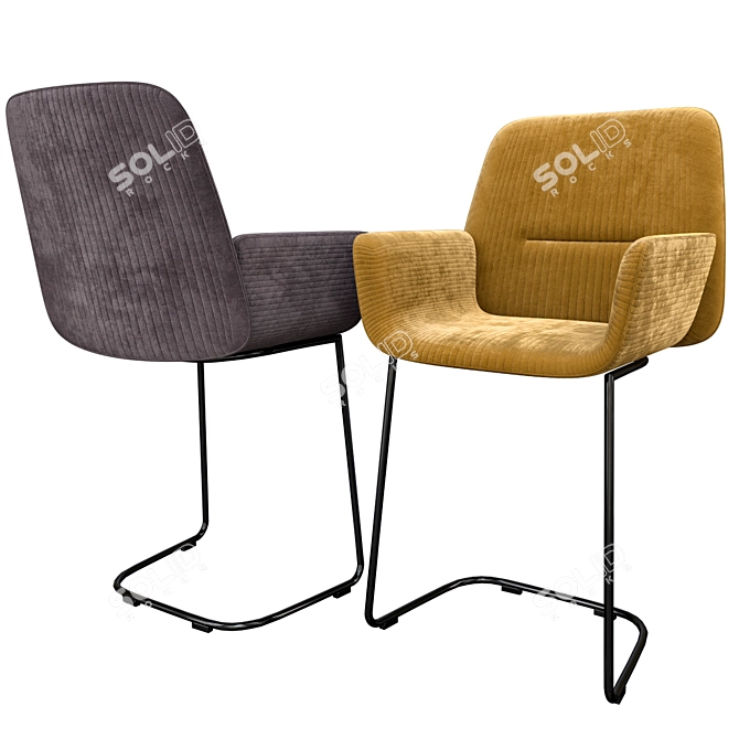 Nuez Chair: Modern, Stylish, and Comfortable 3D model image 3