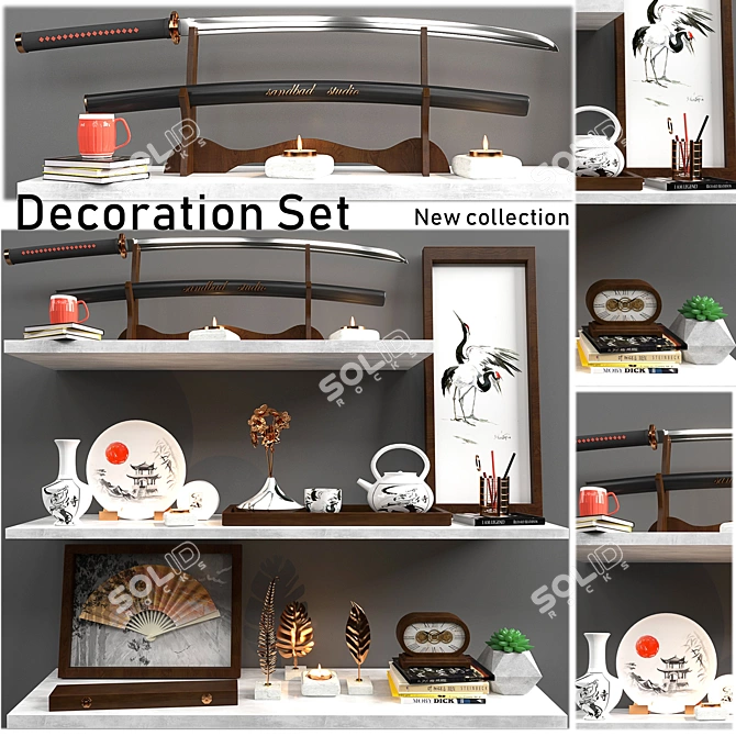 Japanese Decor Set: Vray & Corona | PBR Materials 3D model image 2