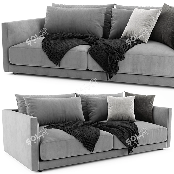 Poliform Bristol: Modern Comfort Sofa 3D model image 3