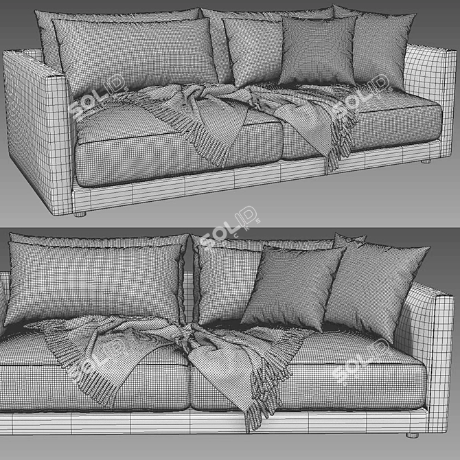 Poliform Bristol: Modern Comfort Sofa 3D model image 4