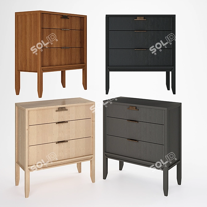 City Multi-Drawer Chests Set 3D model image 3