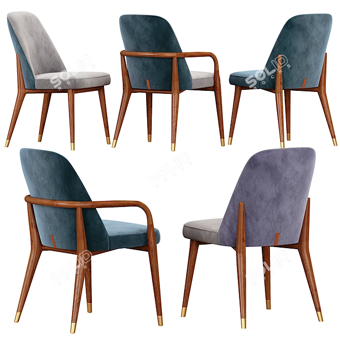 Ultimate Comfort: Ulivi Lise Chair & Armchair 3D model image 2