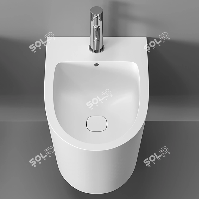 Modern Designer Toilet Set 3D model image 3