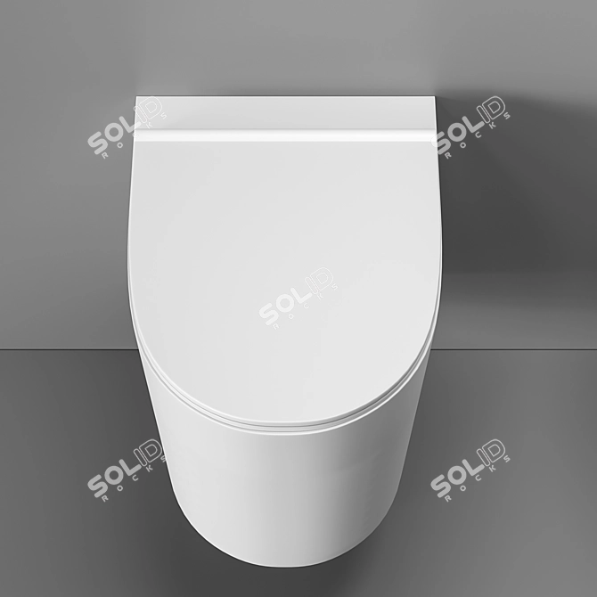 Modern Designer Toilet Set 3D model image 4