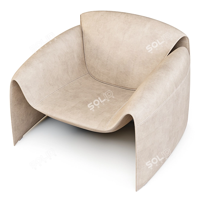 Poliform Le Club: Modern Elegance Armchair 3D model image 4