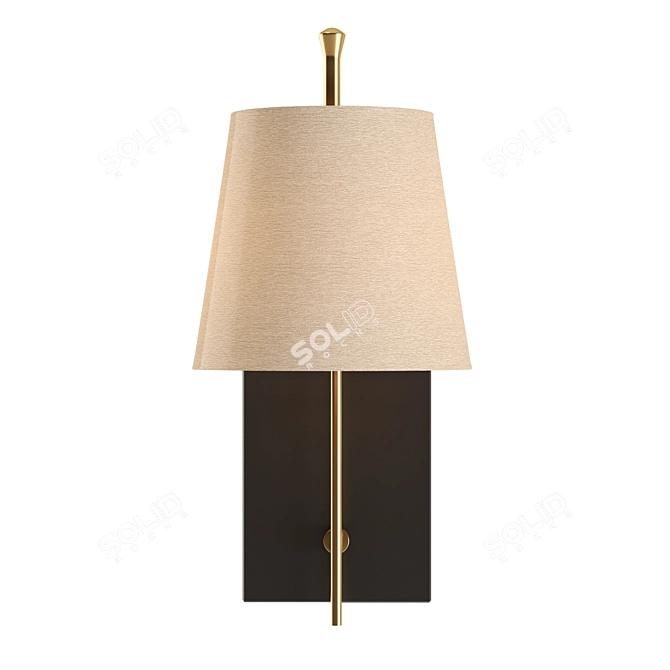 Sleek Modern Wall Sconce 3D model image 2