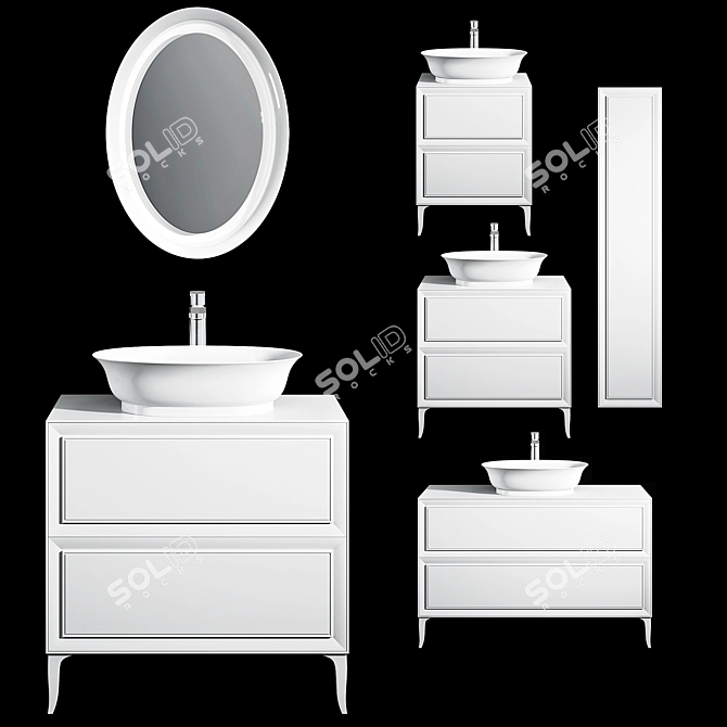 Laufen Classic Washbasin Set 3D model image 1