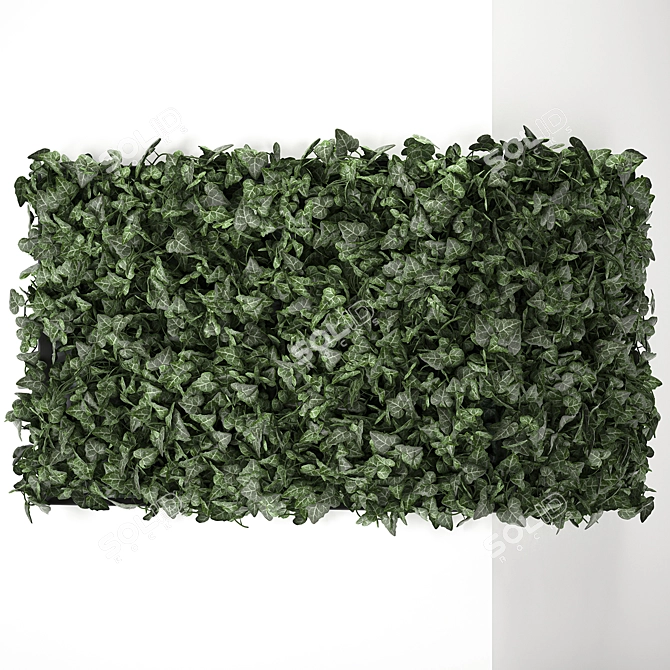 Corner Green Wall: Exotic Vertical Gardening 3D model image 1