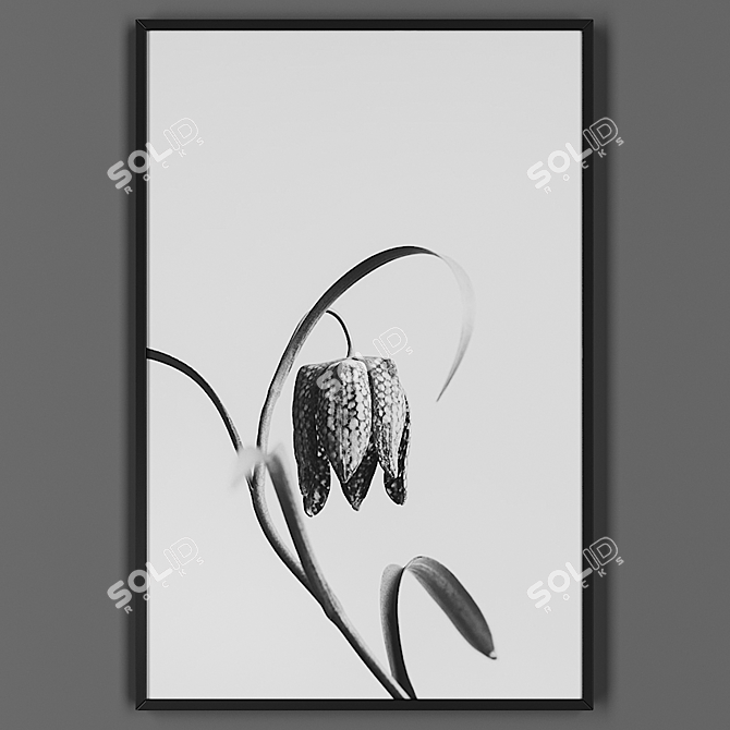 Elegant Black Framed Picture 3D model image 1