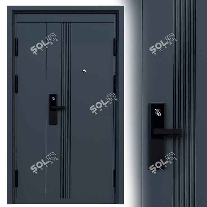 Home Entrance: Stylish Door 3D model image 1