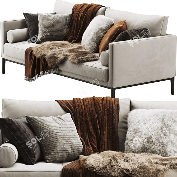 Maxalto Simpliciter Modern Sofa 3D model image 5