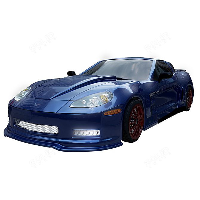 3D Chevrolet Corvette Model 3D model image 2