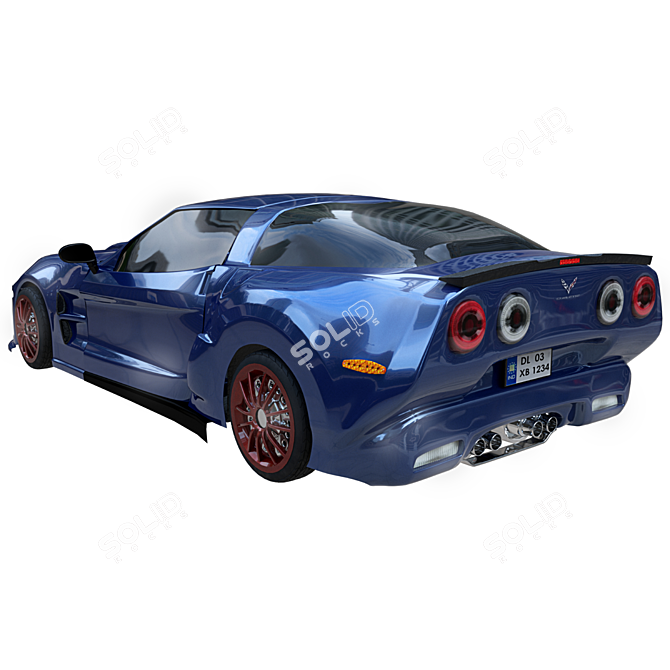 3D Chevrolet Corvette Model 3D model image 3