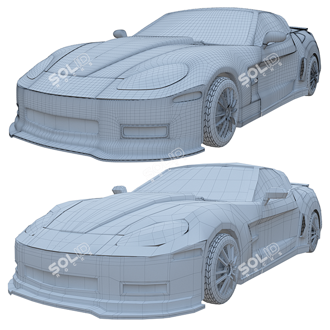 3D Chevrolet Corvette Model 3D model image 5
