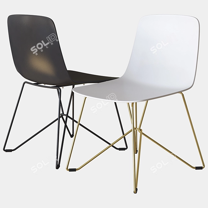 Elegant Vela Chair by Calligaris 3D model image 1