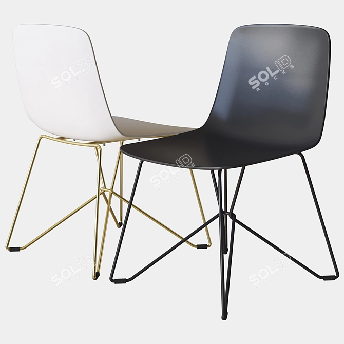 Elegant Vela Chair by Calligaris 3D model image 2