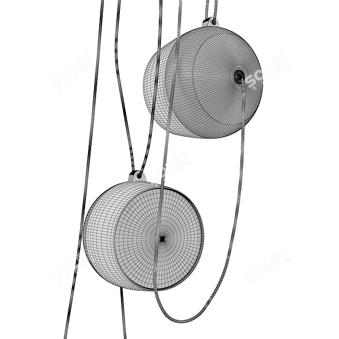 Sleek Modern Pendant Light 3D model image 3