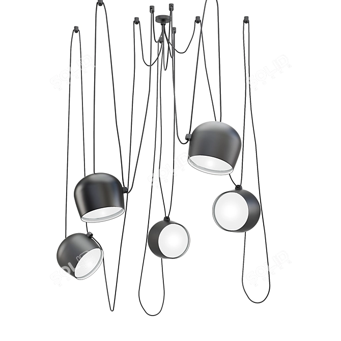 Sleek Modern Pendant Light 3D model image 5