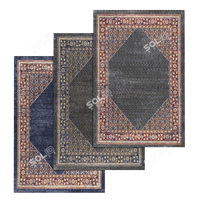 Luxury Carpet Set: High-Quality Textures 3D model image 1