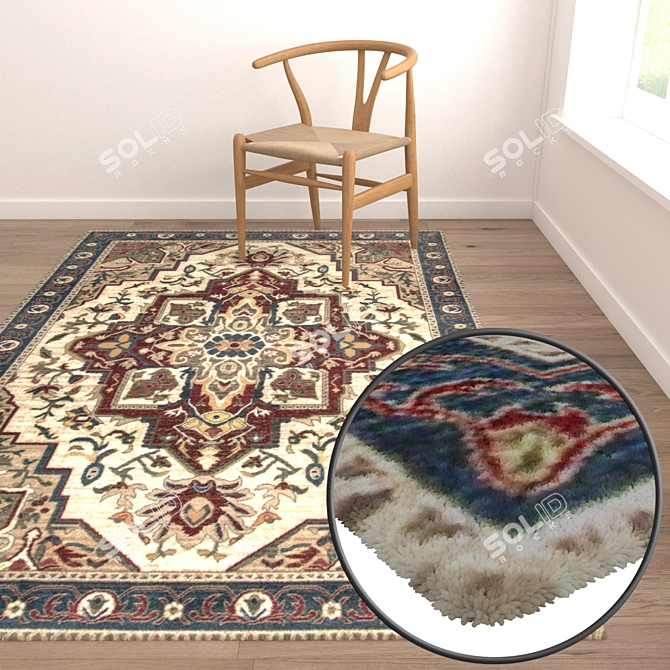 Luxury Carpet Set: High-Quality Textures & Versatility 3D model image 5