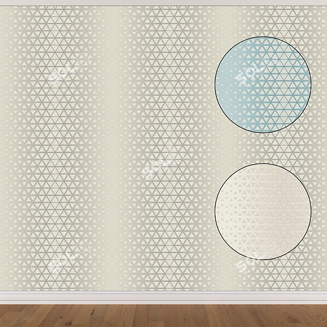 Seamless Wallpaper Set (3 Colors) 3D model image 1