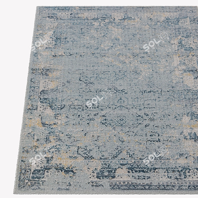 Luxurious Elvera Blue Carpet, 160x230 3D model image 2