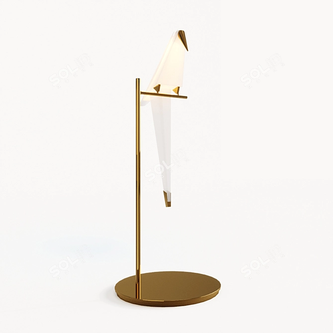 Bird-inspired Perch Table & Floor Lamp 3D model image 1