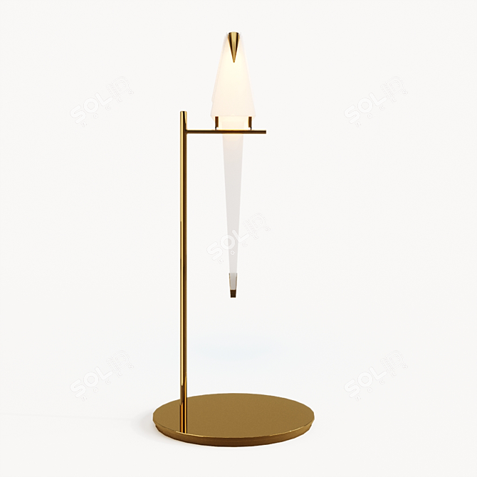 Bird-inspired Perch Table & Floor Lamp 3D model image 2