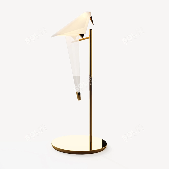 Bird-inspired Perch Table & Floor Lamp 3D model image 4