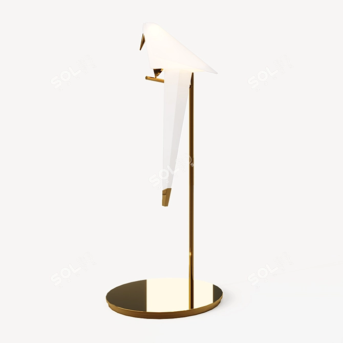 Bird-inspired Perch Table & Floor Lamp 3D model image 5