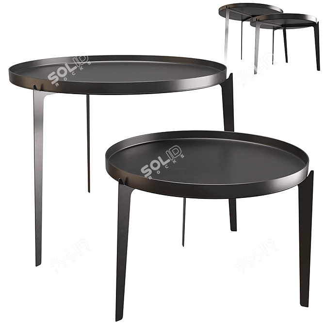 Sleek Illusion Coffee Table 3D model image 1