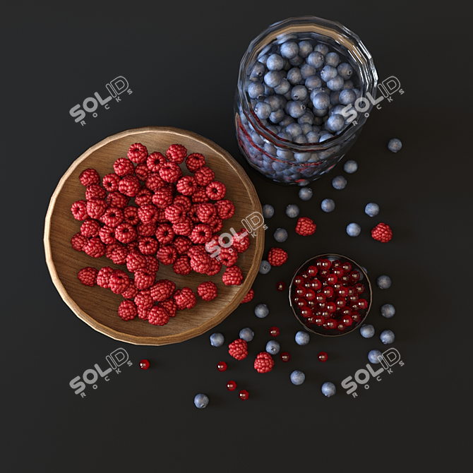 Juicy Berry Delight Set 3D model image 2