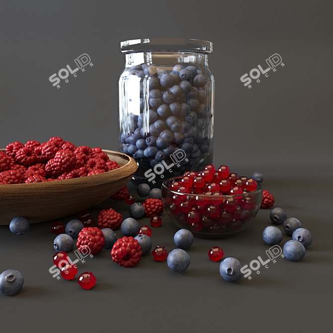 Juicy Berry Delight Set 3D model image 3