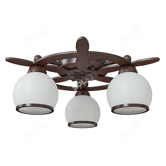 Country Charm Ceiling Chandelier 3D model image 1