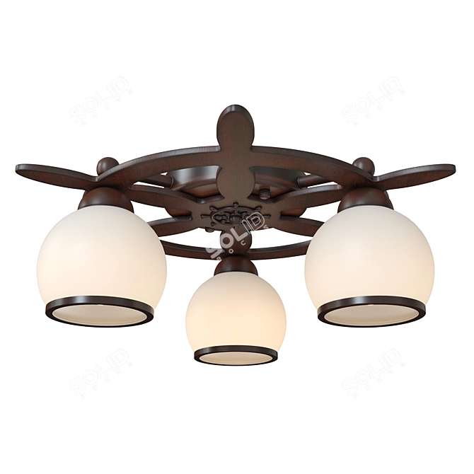 Country Charm Ceiling Chandelier 3D model image 2