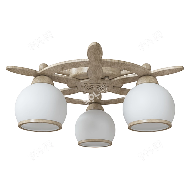 Country Charm Ceiling Chandelier 3D model image 3