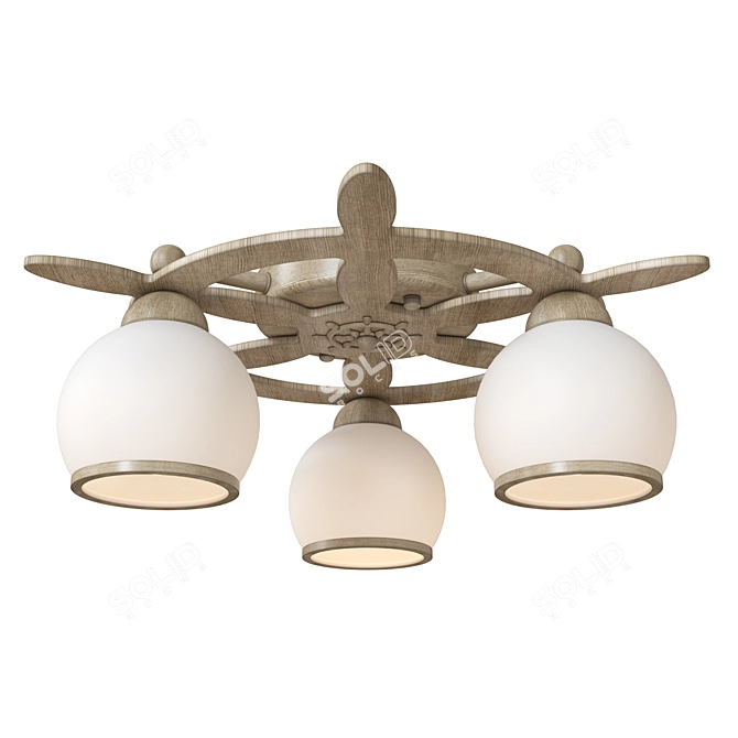 Country Charm Ceiling Chandelier 3D model image 4