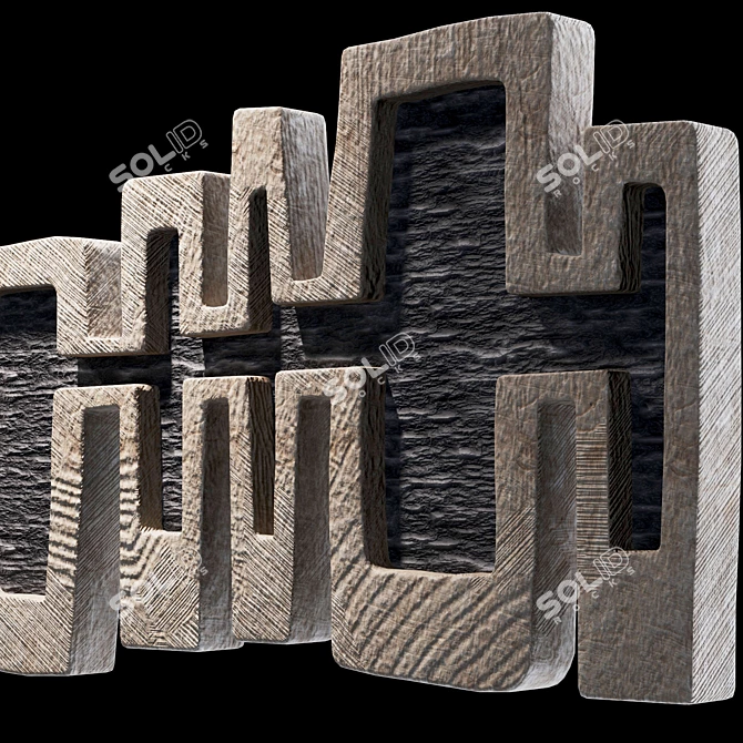 Natural Spruce Wall Art 3D model image 3