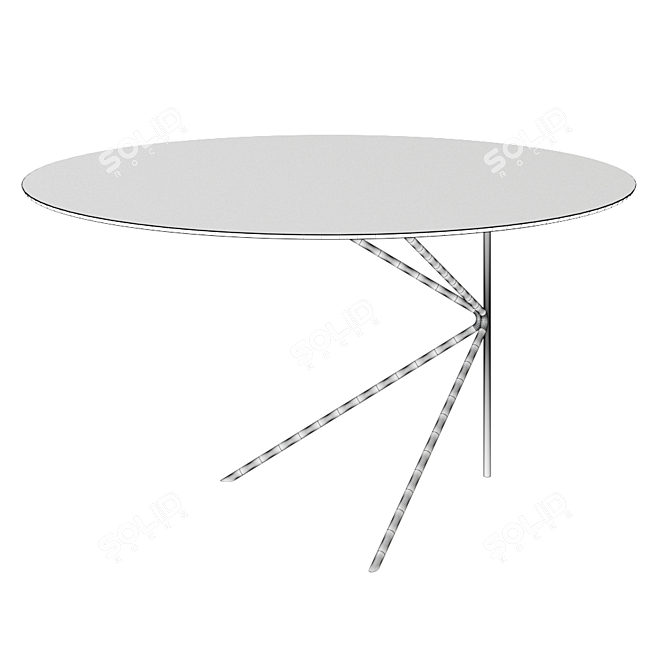 Twin B Round Metal Coffee Table 3D model image 3