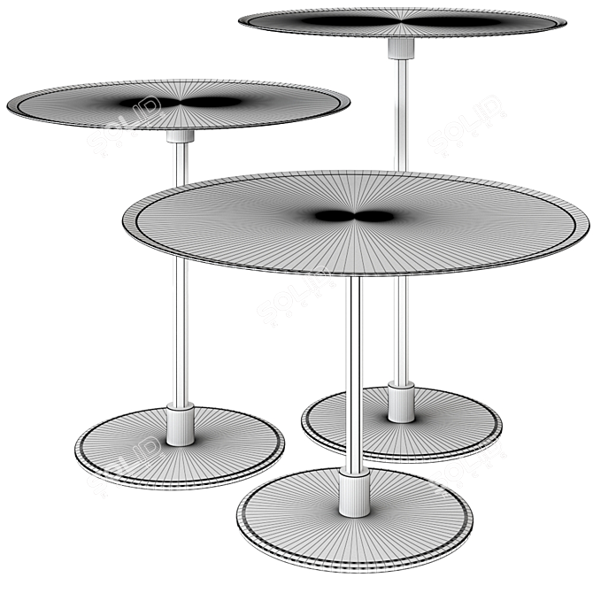 Acerbis Gong Coffee Table - Sleek Italian Design 3D model image 3