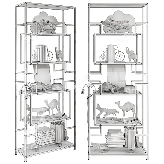 KidZone Bookshelf Collection: Organize, Display & Inspire 3D model image 3